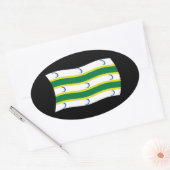 Flaggenaufkleber Ovaler Aufkleber (Umschlag)
