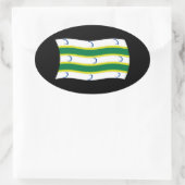 Flaggenaufkleber Ovaler Aufkleber (Tasche)