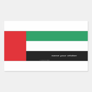 Flaggenaufkleber UAE Arabische Emirate Rechteckiger Aufkleber