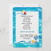 Flaggenball für Sommerpool Party Einladung (Rückseite)