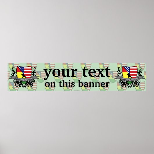 Flaggenbanner des ghanaischen Schilds Poster (Vorne)