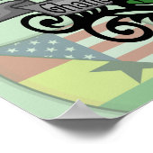 Flaggenbanner des ghanaischen Schilds Poster (Ecke)