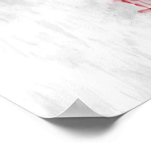 Flaggenbär der Republik Kalifornien im Stile der P Poster (Ecke)