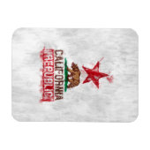 Flaggenbär der Republik Kalifornien in der Farbe P Magnet (Horizontal)