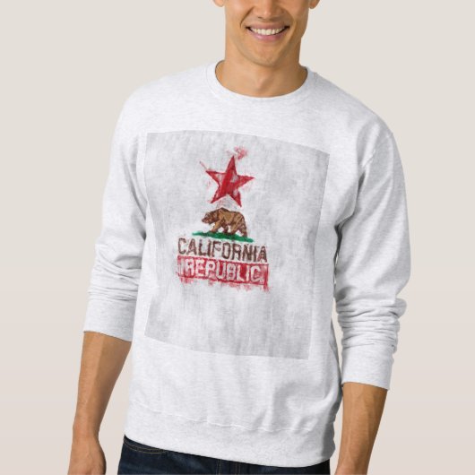 Flaggenbär der Republik Kalifornien in farbenfrohe Sweatshirt (Vorderseite)