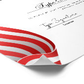 Flaggenbescheinigung für Anerkennung, Anerkennung Poster (Ecke)