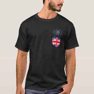 Flaggenbeschichteter Retriever-Hund in P T-Shirt