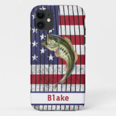 Flaggenbezeichnung Bass Fishing USA Case-Mate iPhone Hülle (Rückseite)