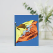 Flaggenbhutan Postkarte (Stehend Vorderseite)