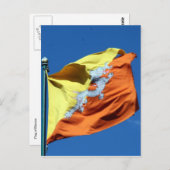 Flaggenbhutan Postkarte (Vorne/Hinten)