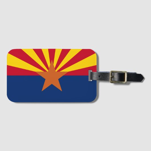 Flaggenbild des Staates Arizona Gepäckanhänger (Vorderseite (Horizontal))
