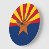 Flaggenbild des Staates Arizona Große Wanduhr (Winkel)