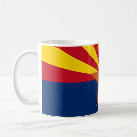 Flaggenbild des Staates Arizona Kaffeetasse (Links)