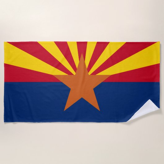 Flaggenbild des Staates Arizona Strandtuch (Vorderseite)