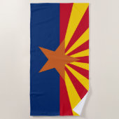 Flaggenbild des Staates Arizona Strandtuch (Vorderseite)