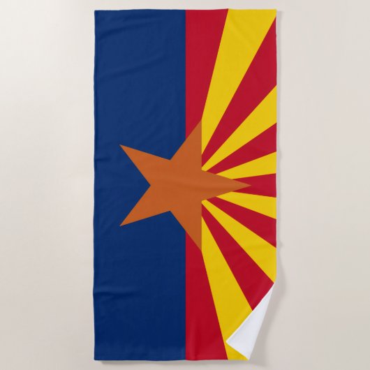 Flaggenbild des Staates Arizona Strandtuch (Vorderseite)