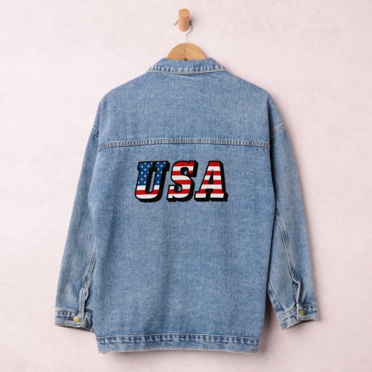 Flaggenbriefe der USA Jeansjacke (Hangar)