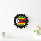 FlaggenElegant von Simbabwe Runde Wanduhr (Zuhause)