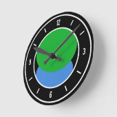 Flaggenelegante Region Eritrea Runde Wanduhr (Winkel)