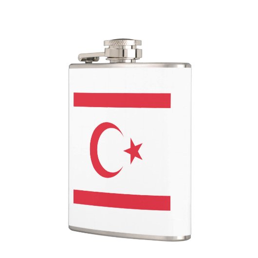 Flaggenemblem der Türkischen Republik Nordzypern Flachmann (Links)