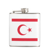 Flaggenemblem der Türkischen Republik Nordzypern Flachmann (Vorderseite)