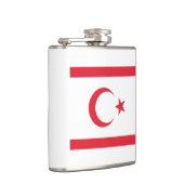 Flaggenemblem der Türkischen Republik Nordzypern Flachmann (Rechts)