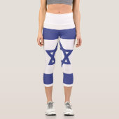 Flaggenemblem Israel Capri Leggings (Vorderseite)