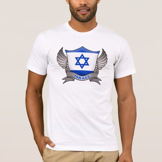 Flaggenemblem Israel T-Shirt (Vorderseite)