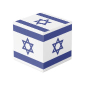 Flaggenemblem Israel Würfel (Rückseite Schrägansicht)