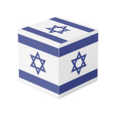 Flaggenemblem Israel Würfel (Vorderseite Schrägansicht)