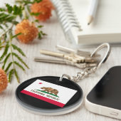 Flaggenentwurf des kalifornischen Staates Schlüsselanhänger (Vorderseite rechts)