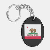 Flaggenentwurf des kalifornischen Staates Schlüsselanhänger (Vorderseite links)