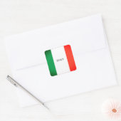 FLAGGENFARBEN ITALIEN QUADRATISCHER AUFKLEBER (Umschlag)