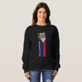 Flaggenfarben von Sint Maarten Sweatshirt (Vorne ganz)