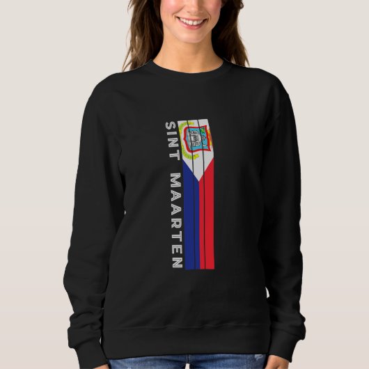 Flaggenfarben von Sint Maarten Sweatshirt (Vorderseite)