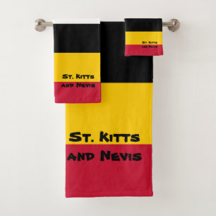 Flaggenfarben von St. Kitts Badhandtuch Set