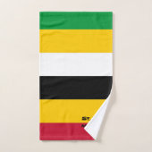 Flaggenfarben von St. Kitts Badhandtuch Set (Handtuch)