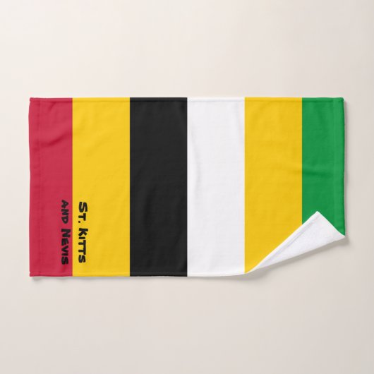 Flaggenfarben von St. Kitts Badhandtuch Set (Handtuch)