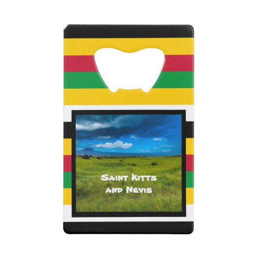 Flaggenfarben von St. Kitts Geldbeutel Flaschenöffner (Vorderseite)