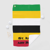 Flaggenfarben von St. Kitts Golfhandtuch (Insitu)