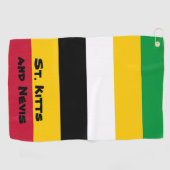Flaggenfarben von St. Kitts Golfhandtuch (Horizontal)
