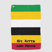 Flaggenfarben von St. Kitts Golfhandtuch (Vorderseite)