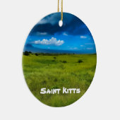 Flaggenfarben von St. Kitts Keramik Ornament (Rechts)