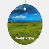Flaggenfarben von St. Kitts Keramik Ornament (Links)