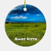 Flaggenfarben von St. Kitts Keramik Ornament (Hinten)