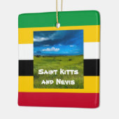 Flaggenfarben von St. Kitts Keramikornament (Links)