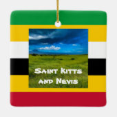 Flaggenfarben von St. Kitts Keramikornament (Rückseite)