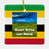 Flaggenfarben von St. Kitts Keramikornament (Vorderseite)