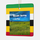 Flaggenfarben von St. Kitts Keramikornament (Links)