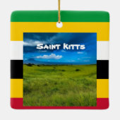 Flaggenfarben von St. Kitts Keramikornament (Rückseite)